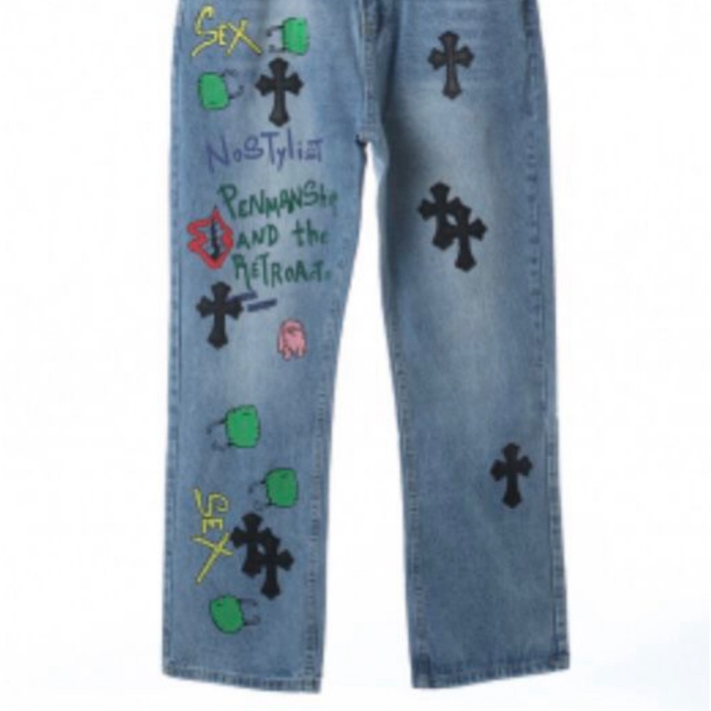 RARE Sex record chrome heart jean